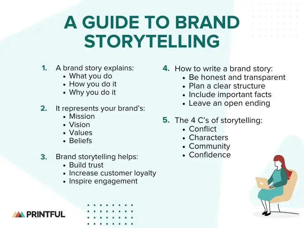 brand story framework showing purpose mission and audience