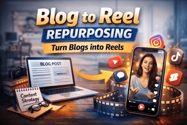 blog to reel repurposing workflow turning blog content into short video reels”