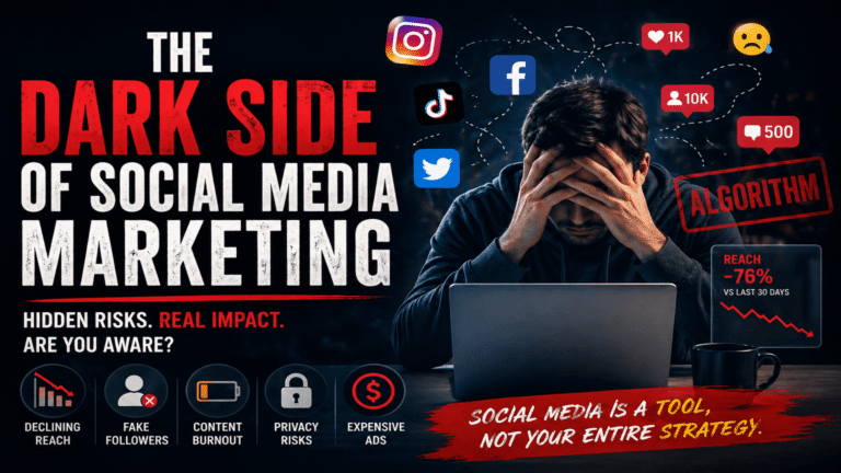 “Dark side of social media marketing concept”