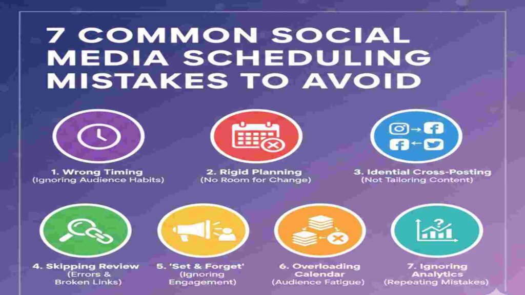 Best posting times for social media 2026 showing analytics dashboard, content schedule, and engagement growth chart