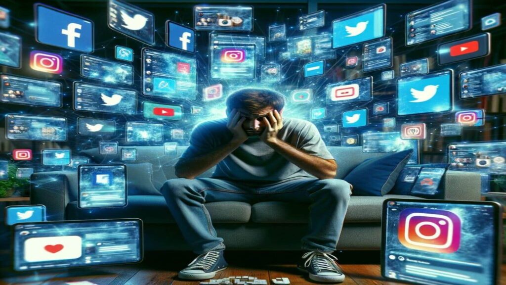 User quickly scrolling content showing short attention span