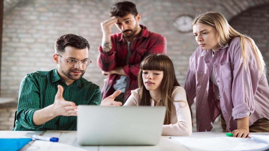 dry marketing copy Person facing a problem, representing the starting point of storytelling