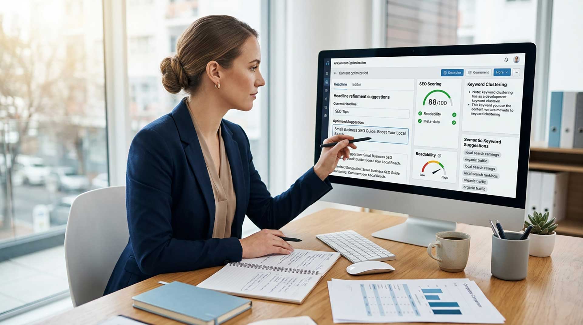 AI content optimization for AI SEO for Small Businesses using headings FAQs and page improvements
