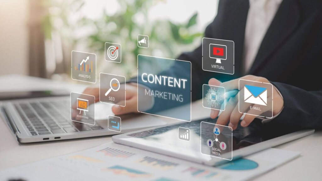 Social media SEO strategy for TikTok, Instagram, and YouTube with analytics dashboard and growth metrics.