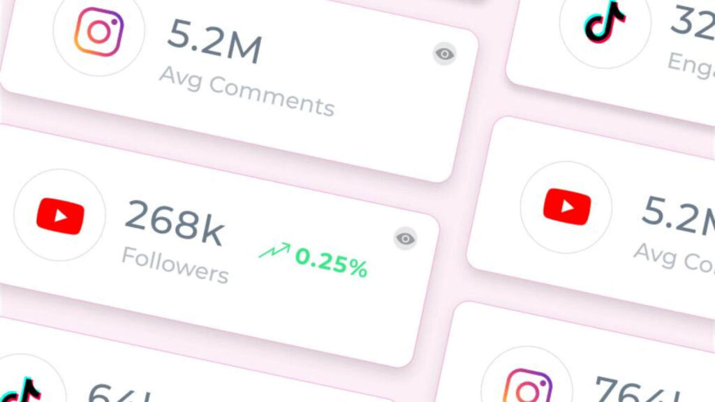 Social media SEO strategy for TikTok, Instagram, and YouTube with analytics dashboard and growth metrics.