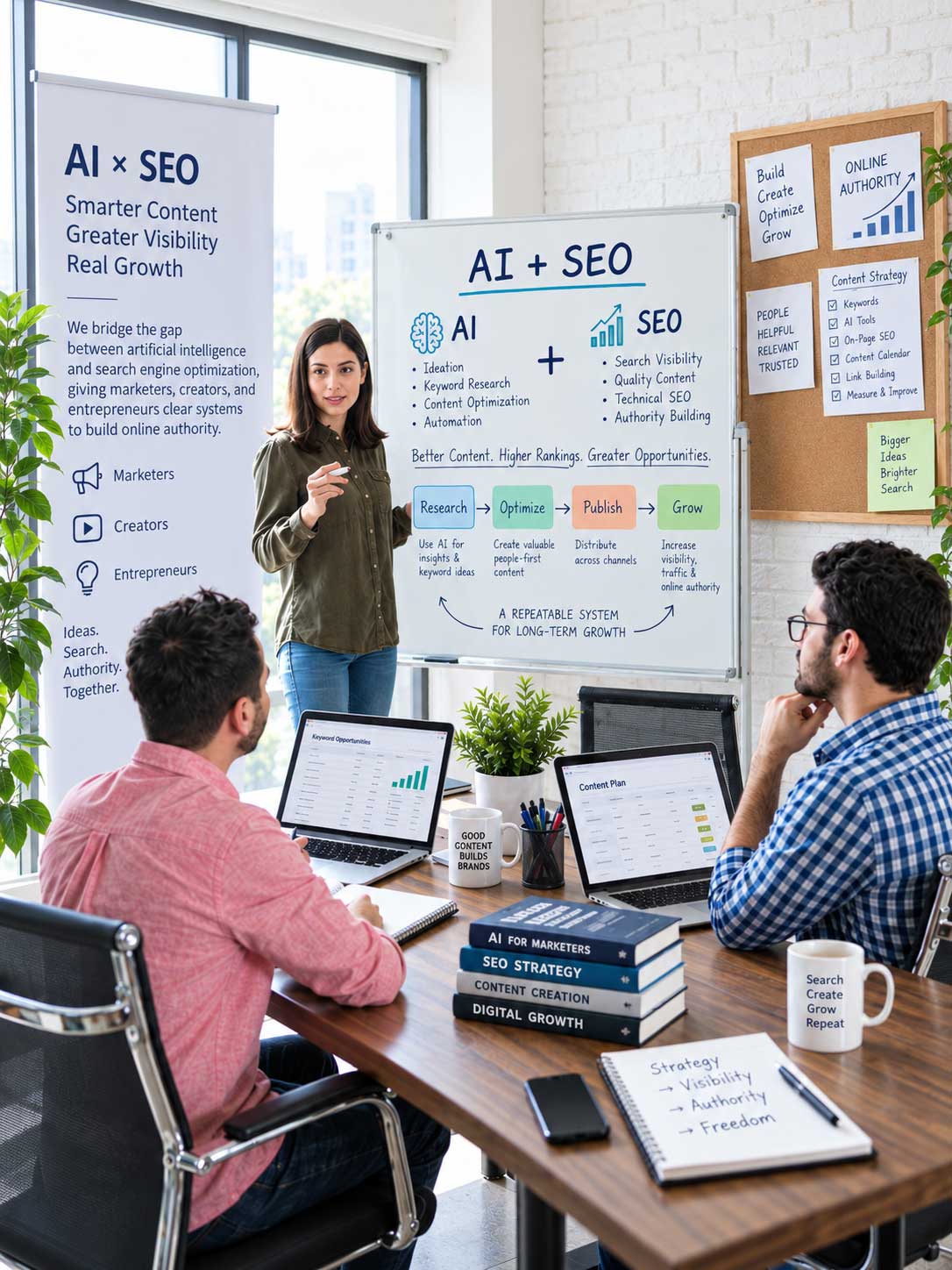 About Digital Mind Metrics AI and SEO training workshop helping marketers, creators, and entrepreneurs build online authority with clear growth systems